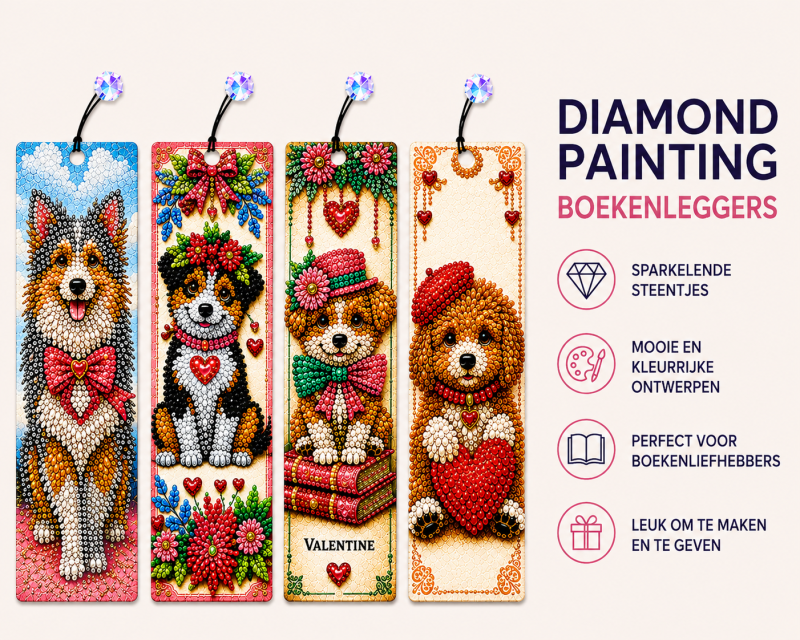 Diamond painting boekenleggers