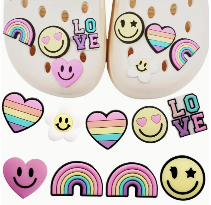 Schoenbedel regenboog love smiley