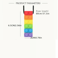 Bijtketting bouwsteen regenboog