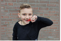 Bijtketting bouwsteen blauw