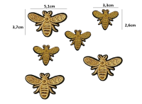 Strijkembleem bijen 6 stuks