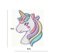 strijkembleem 8 stuks unicorn regenboog vlinder