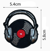 Strijkembleem koptelefoon