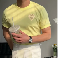 Strijkembleem diamant goud glitter