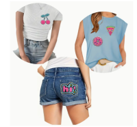 Strijkemblemen zomer fruit