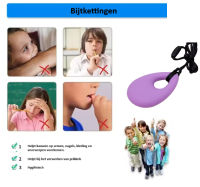 Bijtketting druppel paars