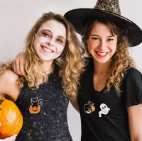 Strijkemblemen Halloween 8 stuks