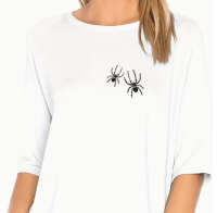 Strijkembleem spinnen 2 stuks