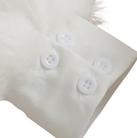 Losse mouwtjes imitatiebond wit