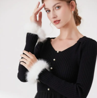 Losse mouwtjes imitatiebond wit