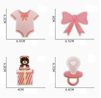 Strijkemblemen baby meisje