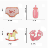 Strijkemblemen baby meisje