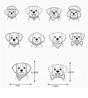 Oplosbare borduurpatronen honden 10 stuks
