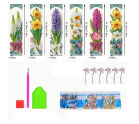Diamond painting boekenleggers bloemen
