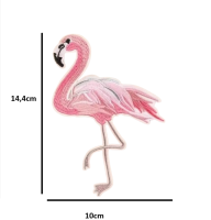 Strijkembleem flamingo