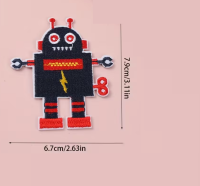 Strijkemblemen robot