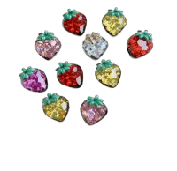 Schoenbedels glitter aardbei