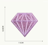 Strijkemblemen gekleurde diamanten