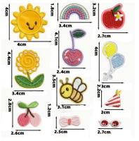 Strijkemblemen bloem bij zon ballon