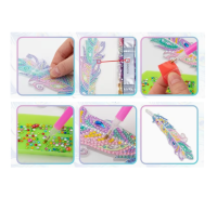 Diamond painting boekenleggers veren