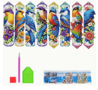Diamond painting boekenleggers vogels