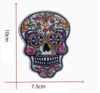 Strijkembleem skull
