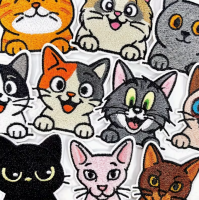 Strijkemblemen katten