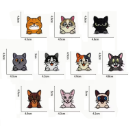 Strijkemblemen katten