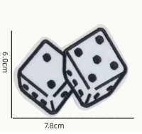 Strijkemblemen poker dobbelstenen