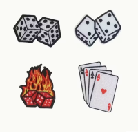 Strijkemblemen poker dobbelstenen