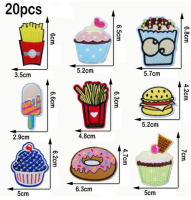 Strijkemblemen snacks