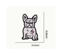 Strijkembleem franse bulldog