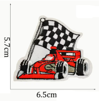 Strijkemblemen raceauto