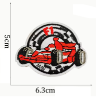 Strijkemblemen raceauto