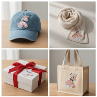 Strijkemblemen glitter unicorn 2 stuks