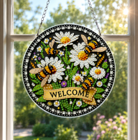 Diamond painting raamdecoratie welcome