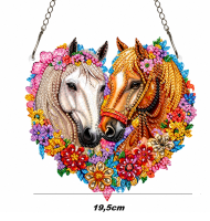 Diamond painting raamdecoratie paarden