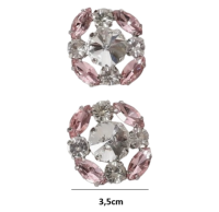 Strass veterclip grote stenen