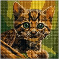 Diamond painting kitten 30x40cm