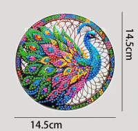 Diamond painting raamdecoratie pauw