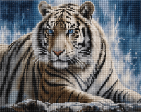Diamond painting witte tijger 40x60cm