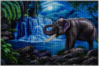 Diamond painting olifant 40x60cm